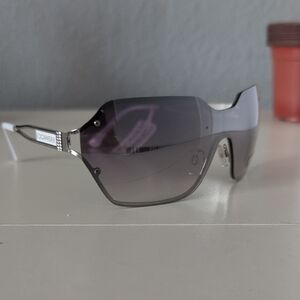 Rocawear Black Sunglasses with Oversized Shield Design
